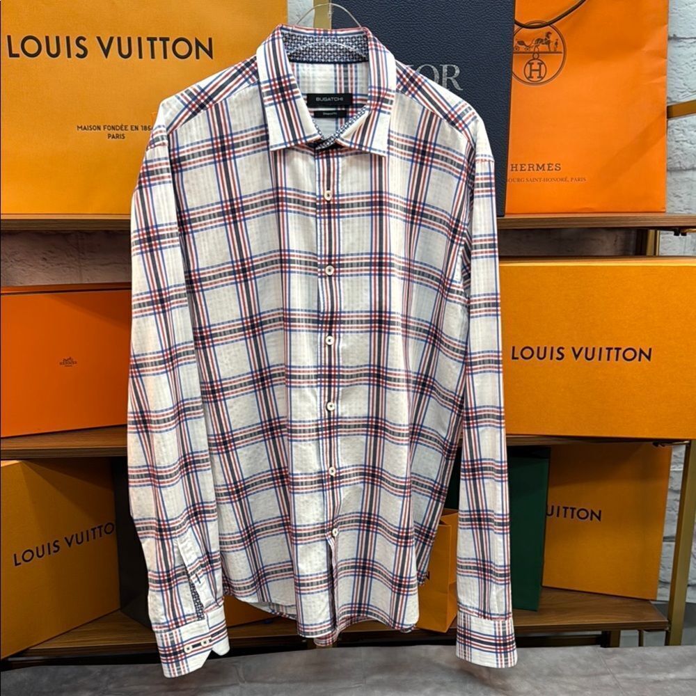 Bugatchi White Casual Button Down Shirt